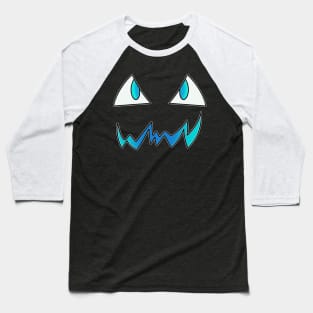 Jack O Lantern Face - Halloween Costume - Winter Blue Baseball T-Shirt